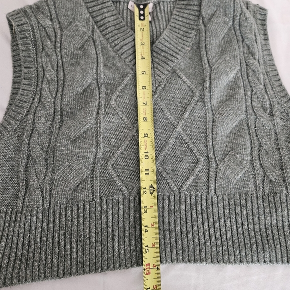 Simply Jules Green Sweater Vest Soft Heathered Sage - Picture 5 of 5